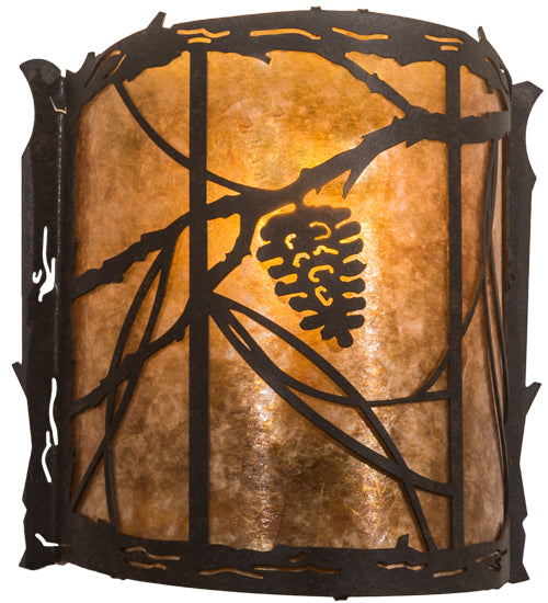 9" Wide Whispering Pines Wall Sconce