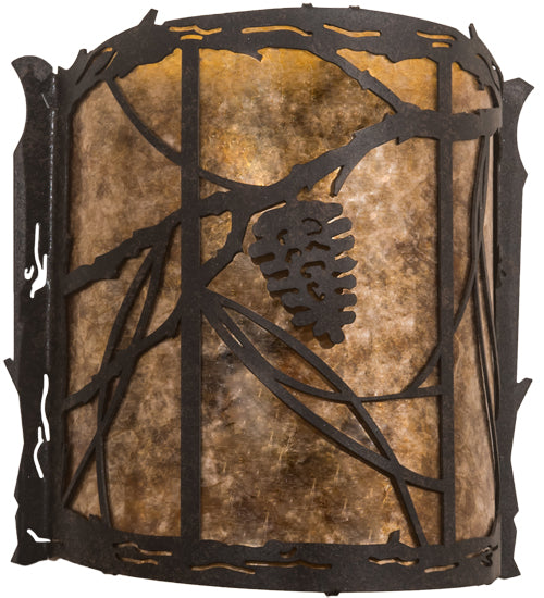 9" Wide Whispering Pines Wall Sconce