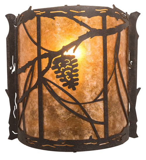 9" Wide Whispering Pines Wall Sconce