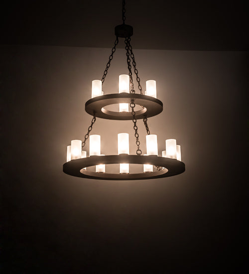 36" Wide Loxley 18 Lt Two Tier Chandelier