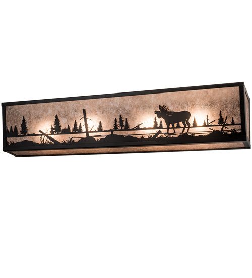 31" Wide Moose At Lake Vanity Light