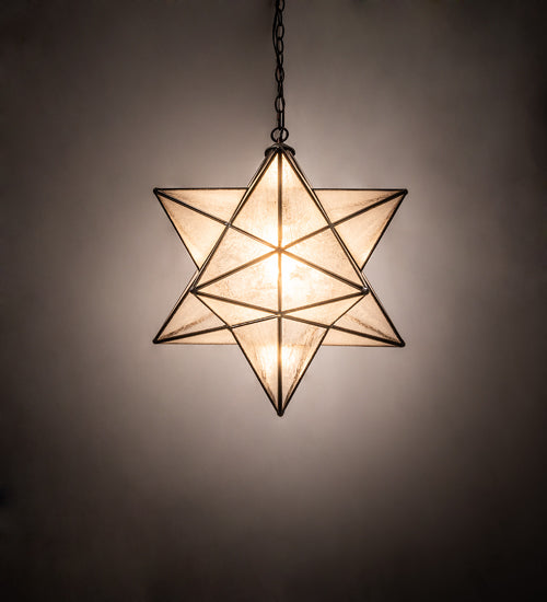 18" Wide Moravian Star Pendant