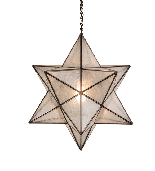 18" Wide Moravian Star Pendant