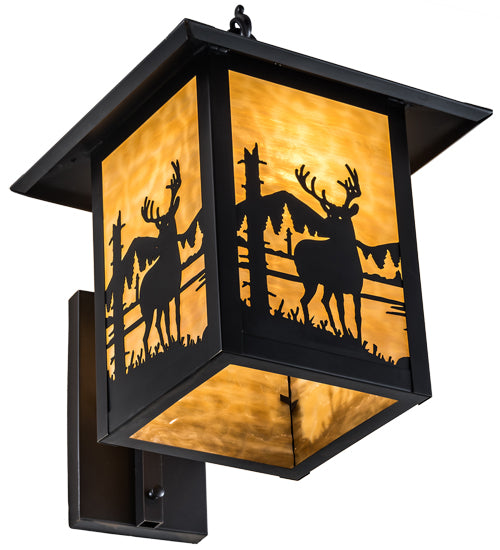 12" Wide Seneca Deer Creek Hanging Wall Sconce