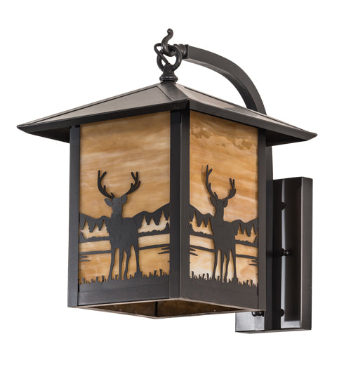 12" Wide Seneca Deer Creek Hanging Wall Sconce