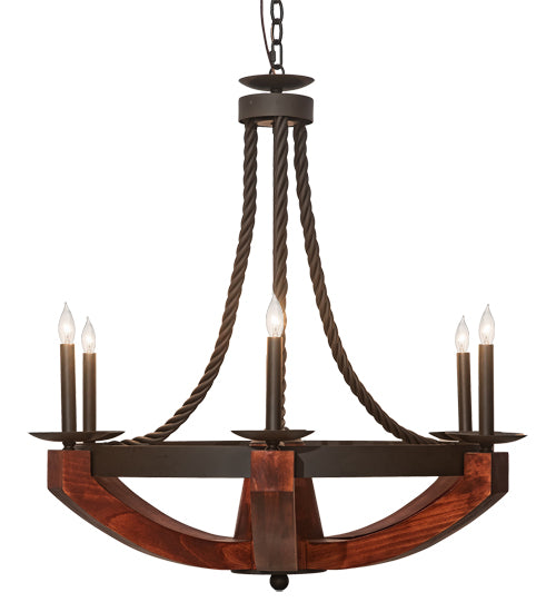 34" Wide Doyle 6 Light Chandelier