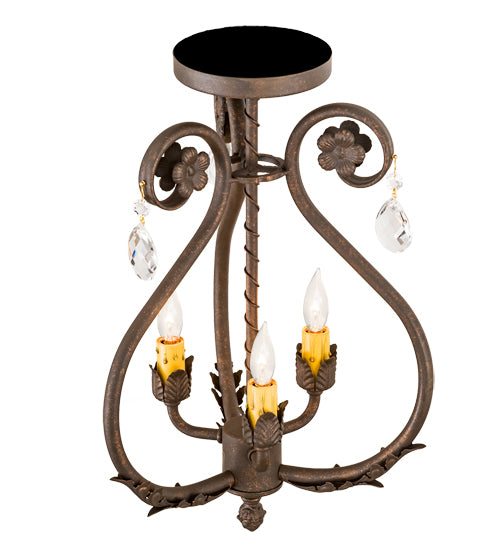 12" Wide Antonia 3 Light Chandelier