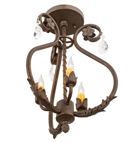 12" Wide Antonia 3 Light Chandelier