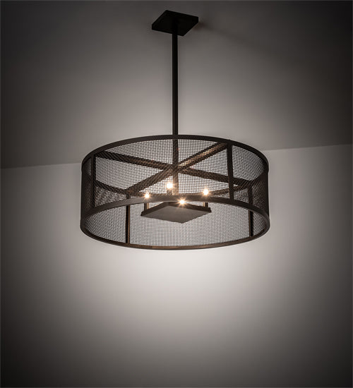 30" Wide Cilindro Rame Pendant