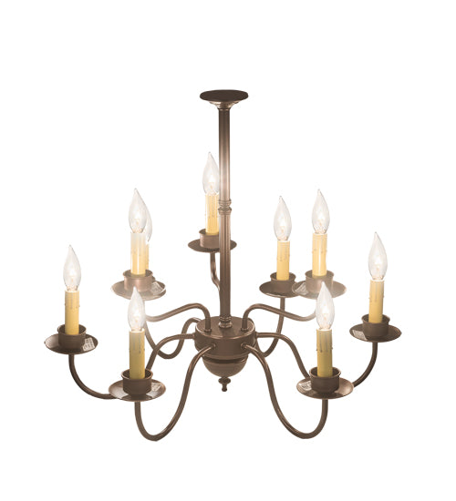 24" Wide Ean 2 Tier 9 Lt Chandelier