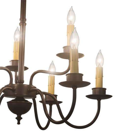 24" Wide Ean 2 Tier 9 Lt Chandelier