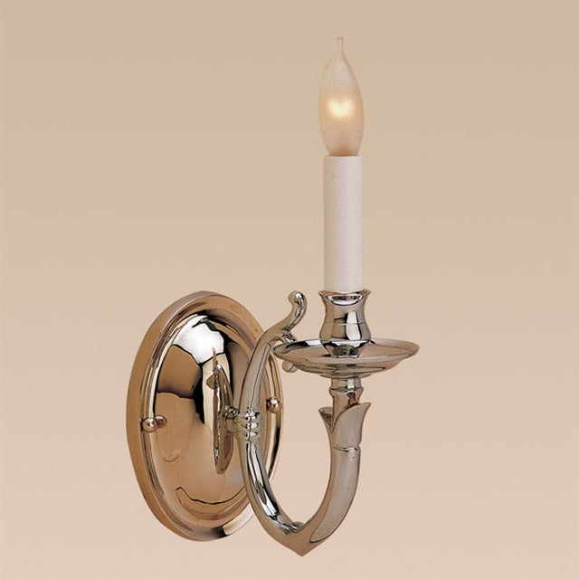 One light contemporary brass sconce