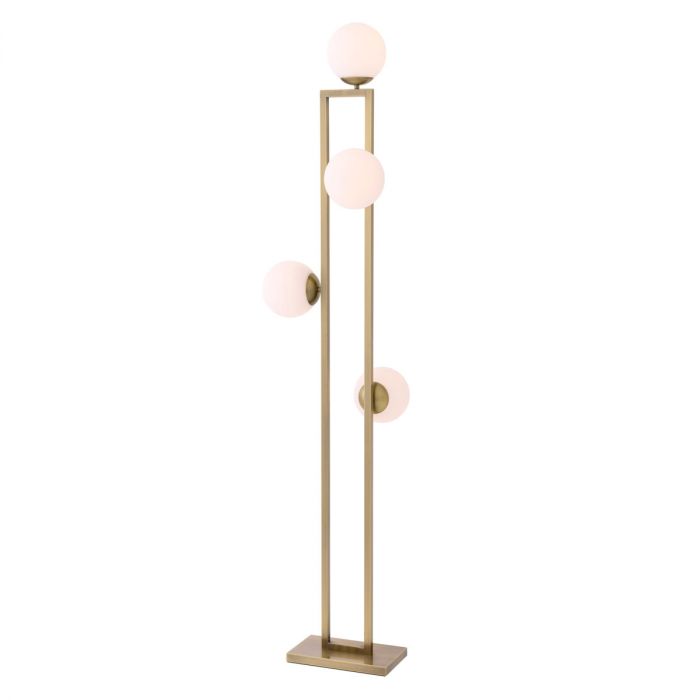 Floor Lamp Pascal Light Brushed Brass Finish