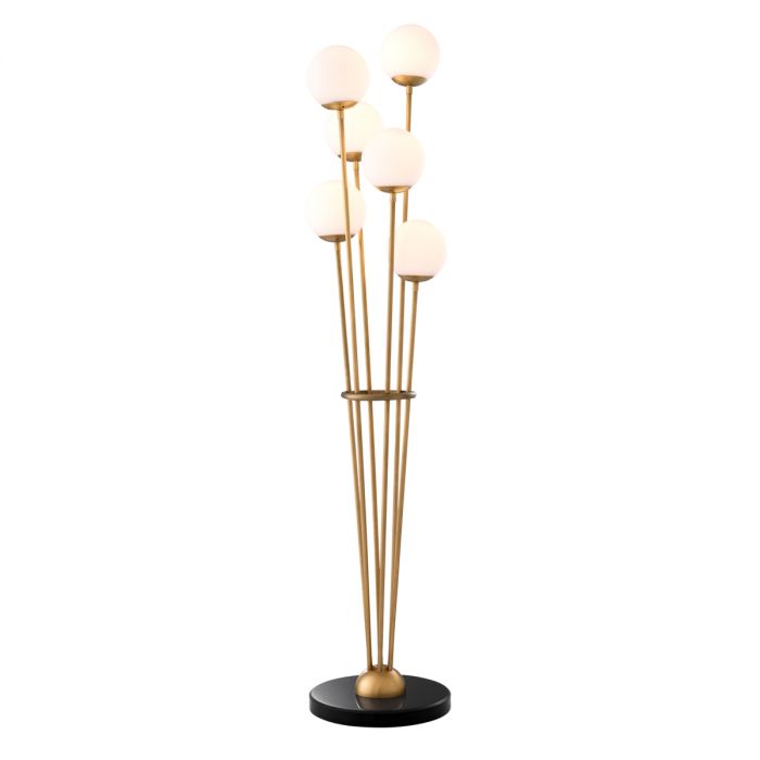 Floor Lamp Tortora Antique Brass Finish