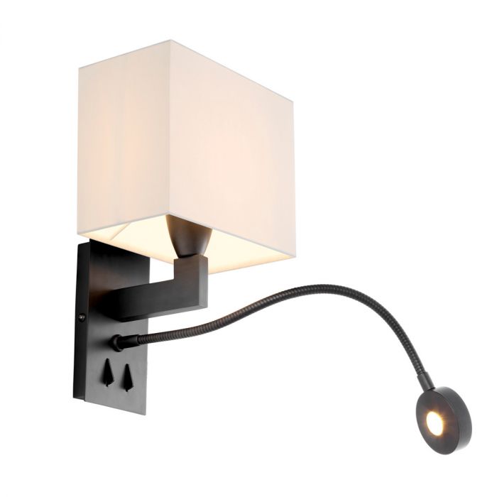 Wall Lamp Reading Bronze Finish Including Shade