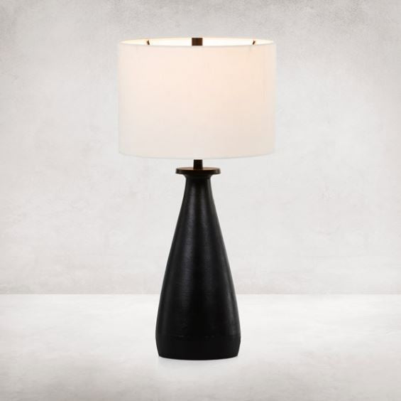 Innes Table Lamp-Textured Black Aluminum