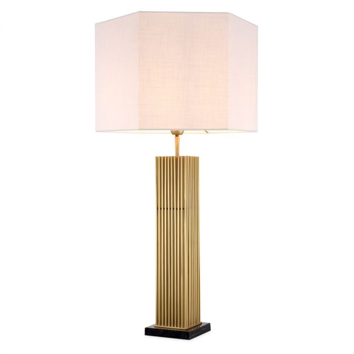 Table Lamp Viggo Antique Brass Finish Including Shade