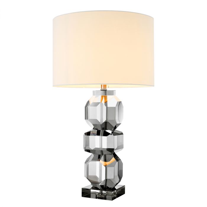 Table Lamp Mornington Smoke Crystal Including Shade