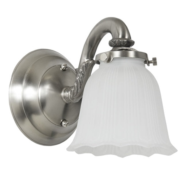 One light bath sconce with glass