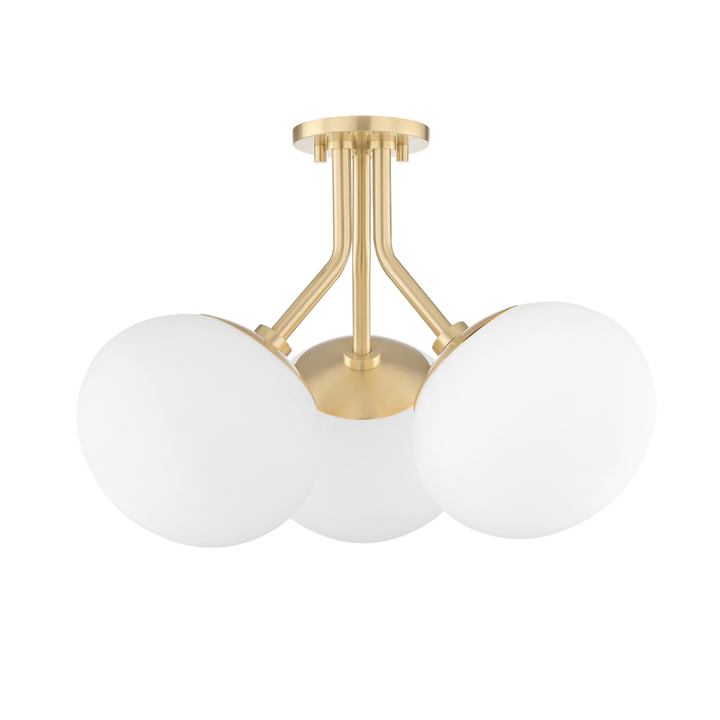 Estee Semi Flush - Aged Brass