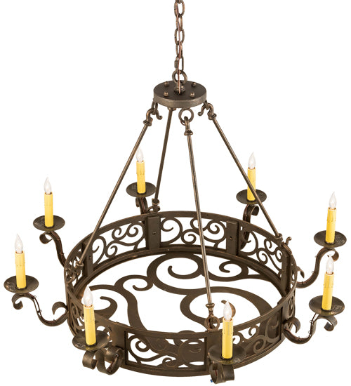 36" Wide Delano 8 Light Chandelier