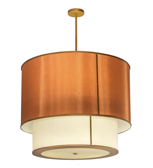 40" Wide Cilindro Textrene Two Tier Pendant