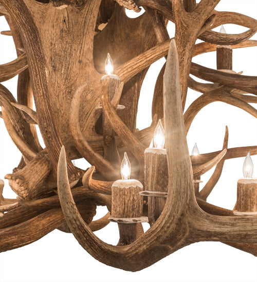 72" Wide Antlers Elk 24 Light Chandelier