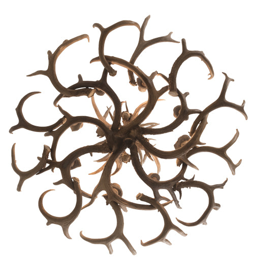 43" Wide Antlers Whitetail Deer 8 Lt Chandelier