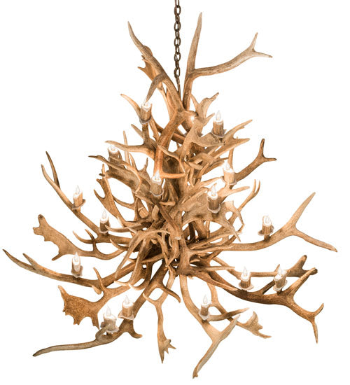 65" Wide Antlers Elk 18 Light Chandelier