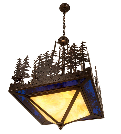 20" Square Pine Lake Inverted Pendant