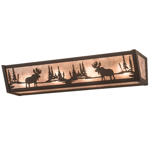 24" Wide Moose At Lake Vanity Light