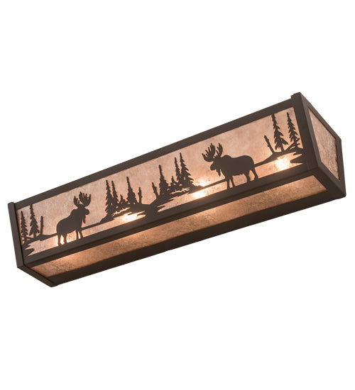 24" Wide Moose At Lake Vanity Light