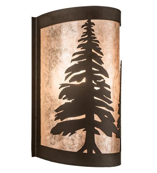 8" Wide Tall Pines Left Wall Sconce