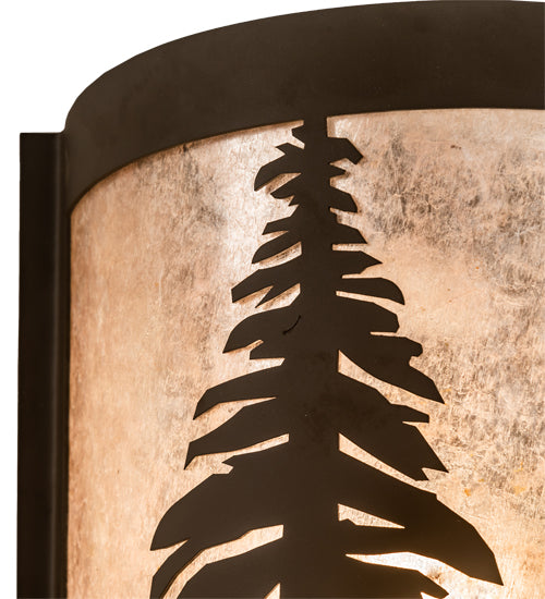 8" Wide Tall Pines Left Wall Sconce