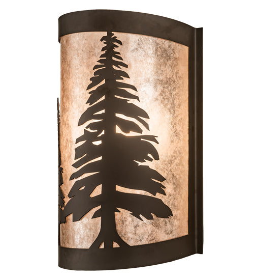 8" Wide Tall Pines Right Wall Sconce