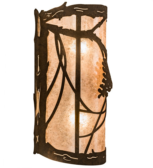 8" Wide Whispering Pines Wall Sconce