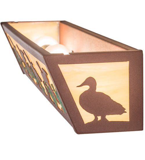 24" Wide Ducks In Flight Vanity Light