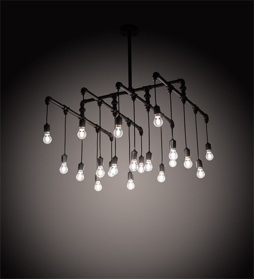 36" Square Pipedream Alva 20 Light Cascading Pendant