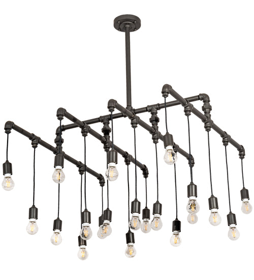 36" Square Pipedream Alva 20 Light Cascading Pendant