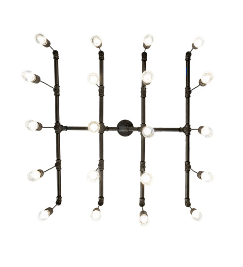 36" Square Pipedream Alva 20 Light Cascading Pendant