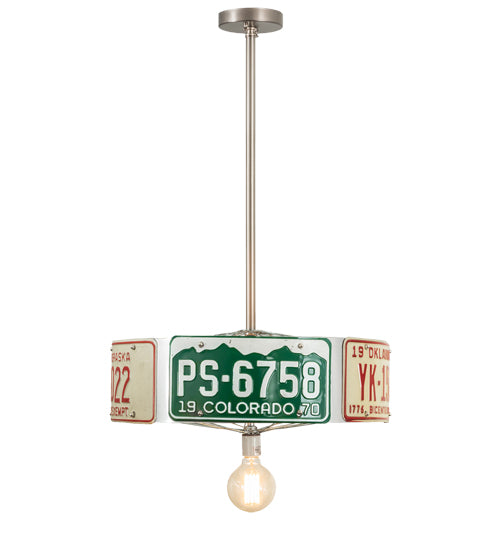 22" Wide Stateplate Pendant