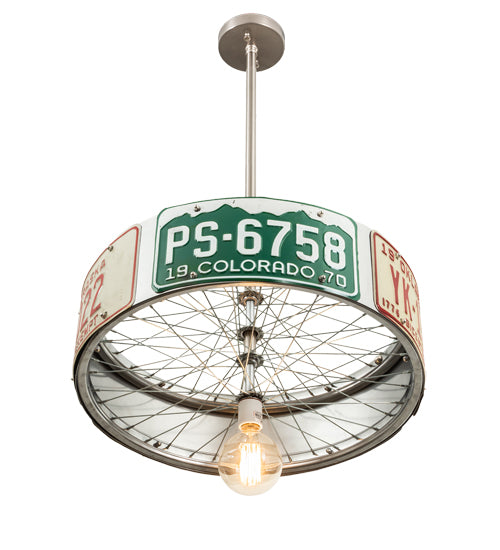 22" Wide Stateplate Pendant