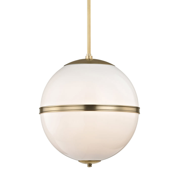 Crystorama Brian Patrick Flynn Truax 4 Light Aged Brass Pendant