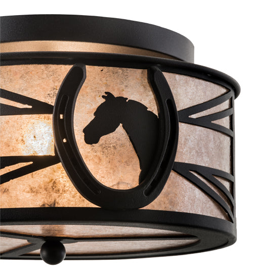 14.5" Wide Horseshoe Flushmount