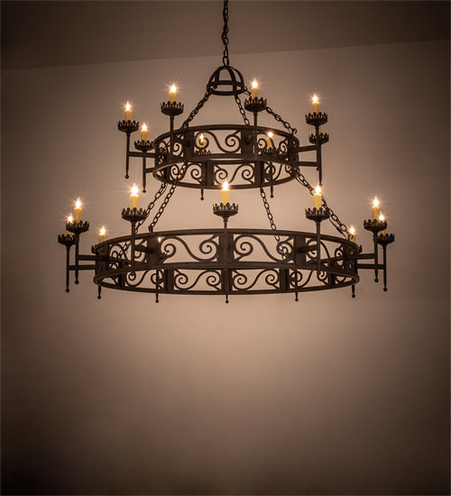 66" Wide Majella 20 Light Two Tier Chandelier