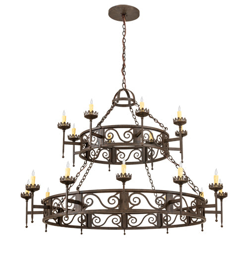 66" Wide Majella 20 Light Two Tier Chandelier