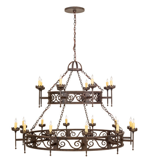 66" Wide Majella 20 Light Two Tier Chandelier