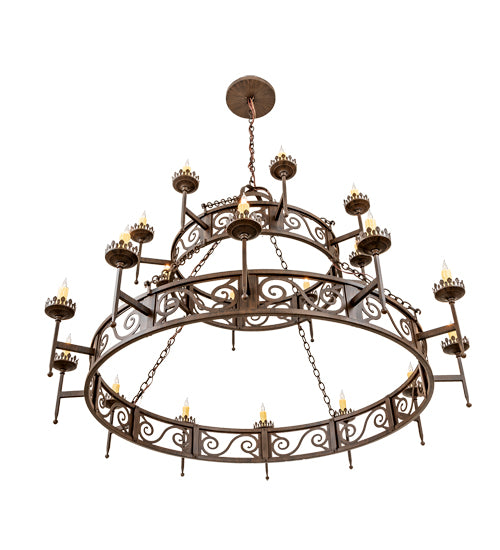 66" Wide Majella 20 Light Two Tier Chandelier