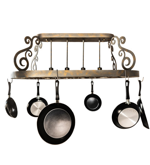 48" Long Neo 4 Light Pot Rack