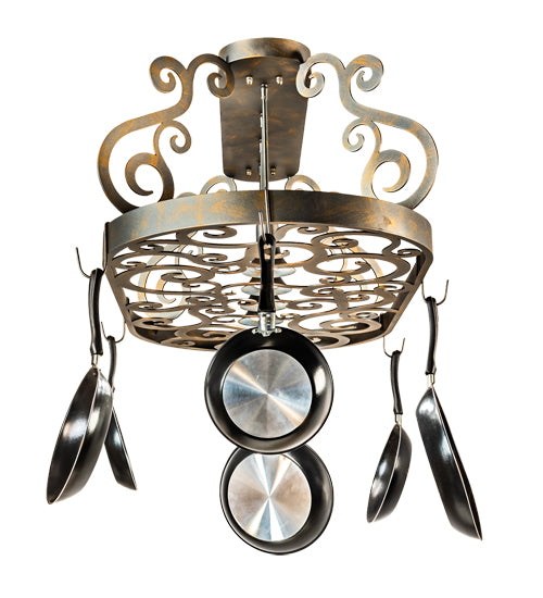 48" Long Neo 4 Light Pot Rack